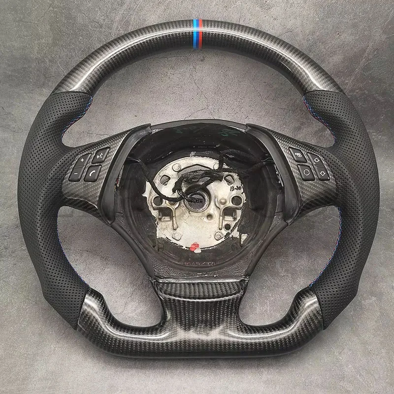 

Racing Sports Carbon Fiber Leather Steering Wheel For BMW 3 Series E90 2005-2012