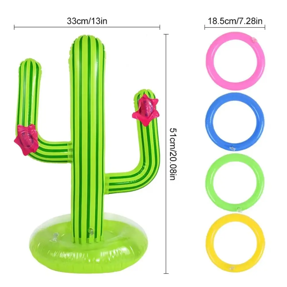 Gioco di lancio dell'anello di cactus gonfiabile in PVC Gioco di lancio galleggiante di cactus Gioco di lancio galleggiante gonfiabile divertente interattivo