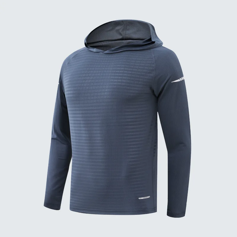 

Outdoor running sports hoodie men's top training equipment Spring and autumn speed dry long sleeve T-shirt