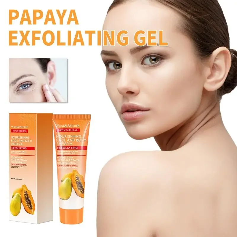 Xiyue Papaya Cleansing gel gently exfoliates eliminates dead skin reduces rough skin and brightens delicate and soft skin