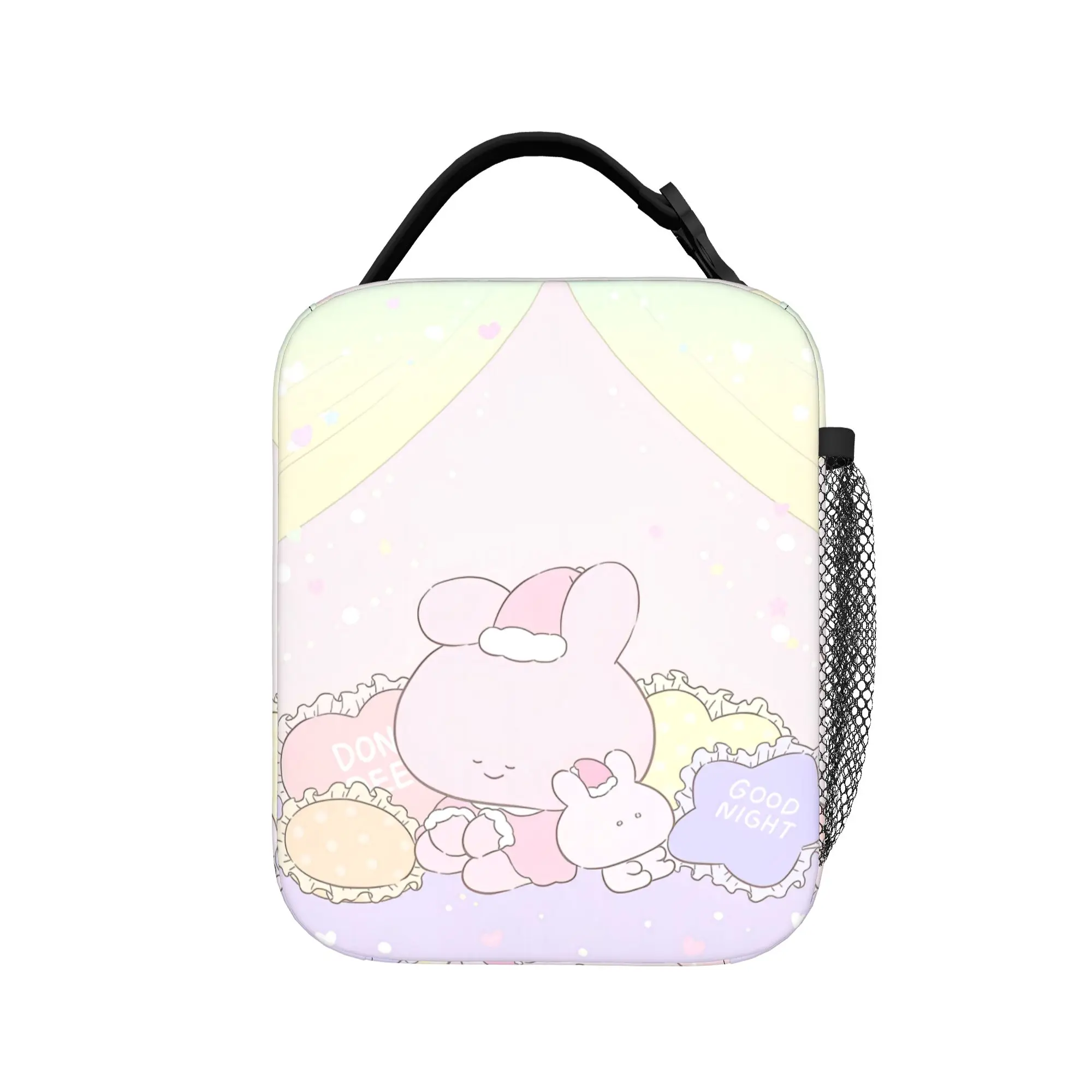 Asamimichaan Asleep Cartoon Insulated Lunch Bags Cooler Bag Reusable,Lunch Container Cute Asamimi Leakproof Lunch Box Tote