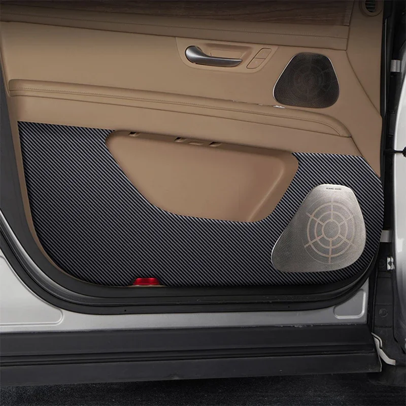 

For AITO 7 SERES M7 2023-2025 PU Leather Car Door Anti Kick Pad Protection Stickers Cover Protector Trim Film Auto Accessories