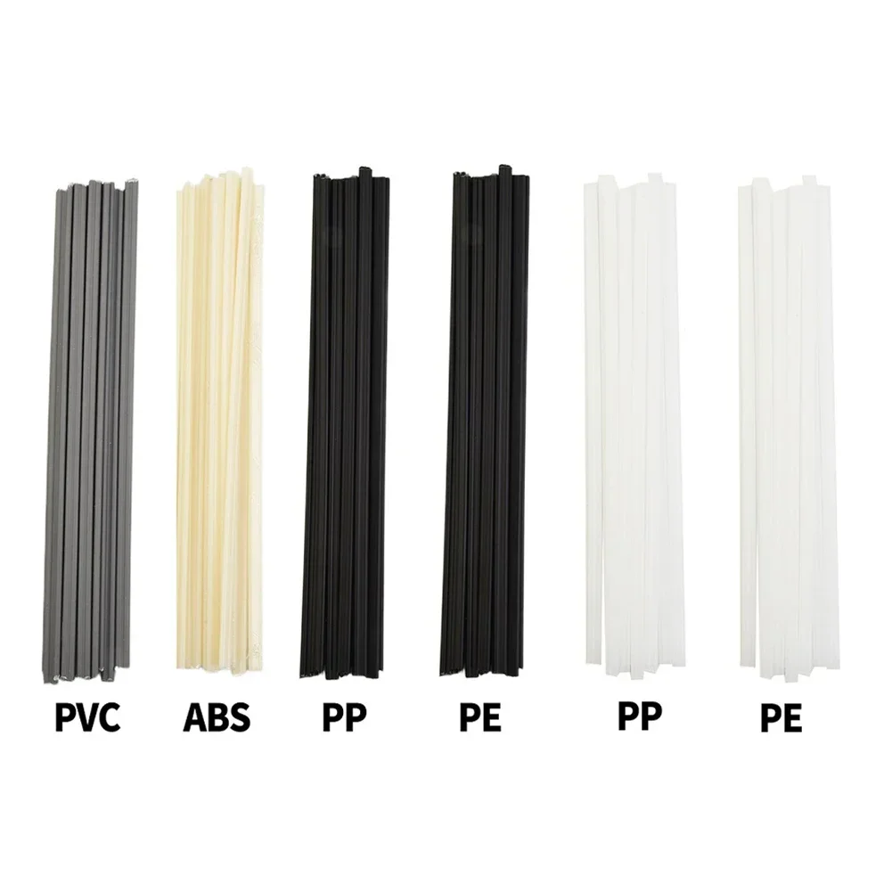 Varillas de soldadura de plástico, palos de soldador ABS/PP/PVC/PE para parachoques de coche, tanque de agua, cubo químico, suministros de soldadura de 200x5x2,5mm, 10 Uds.