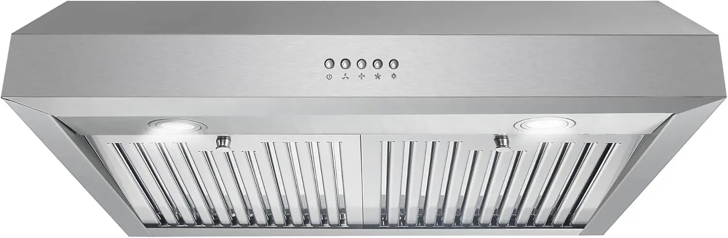 

UC30 29.5 in. Ducted Under Cabinet Ran Hood Kitchen Over Stove Vent 3-Speed Fan Permanent Filters LED Lights in Stainless Steel