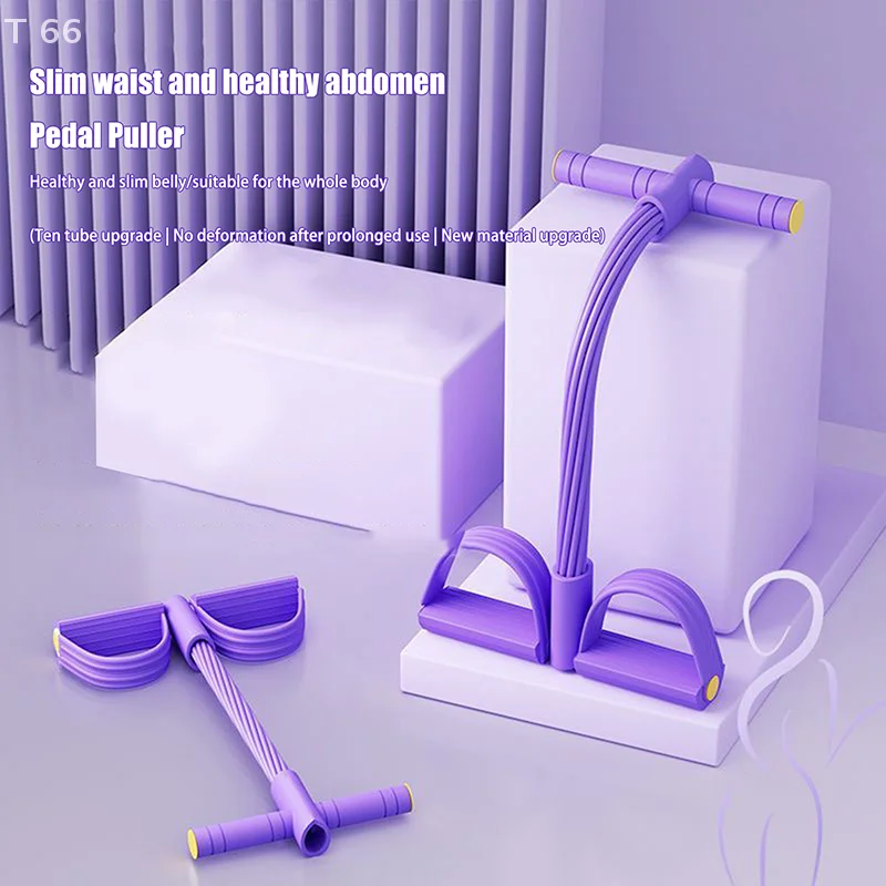 10 tubos Ab Core brazo pierna ejercicio entrenamiento en casa Yoga Fitness Sit Up equipo de asistencia tensor banda de resistencia multifuncional