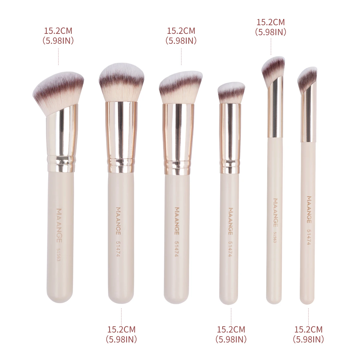 MAANGE 6 قطعة مجموعة فرشاة للمكياج الوجه مستحضرات التجميل الأساس المخفي مسحوق أحمر الخدود للكريم السائل مزج فرشاة للمكياج أدوات التجميل #6