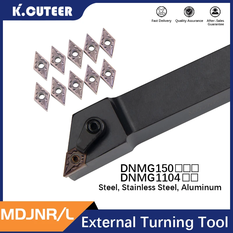 1pc MDJNR1616H11 MDJNR2020K11 MDJNR2525M15 External Turning Tool Holder DNMG Carbide Inserts MDJNR Lathe Cutting Tools Set