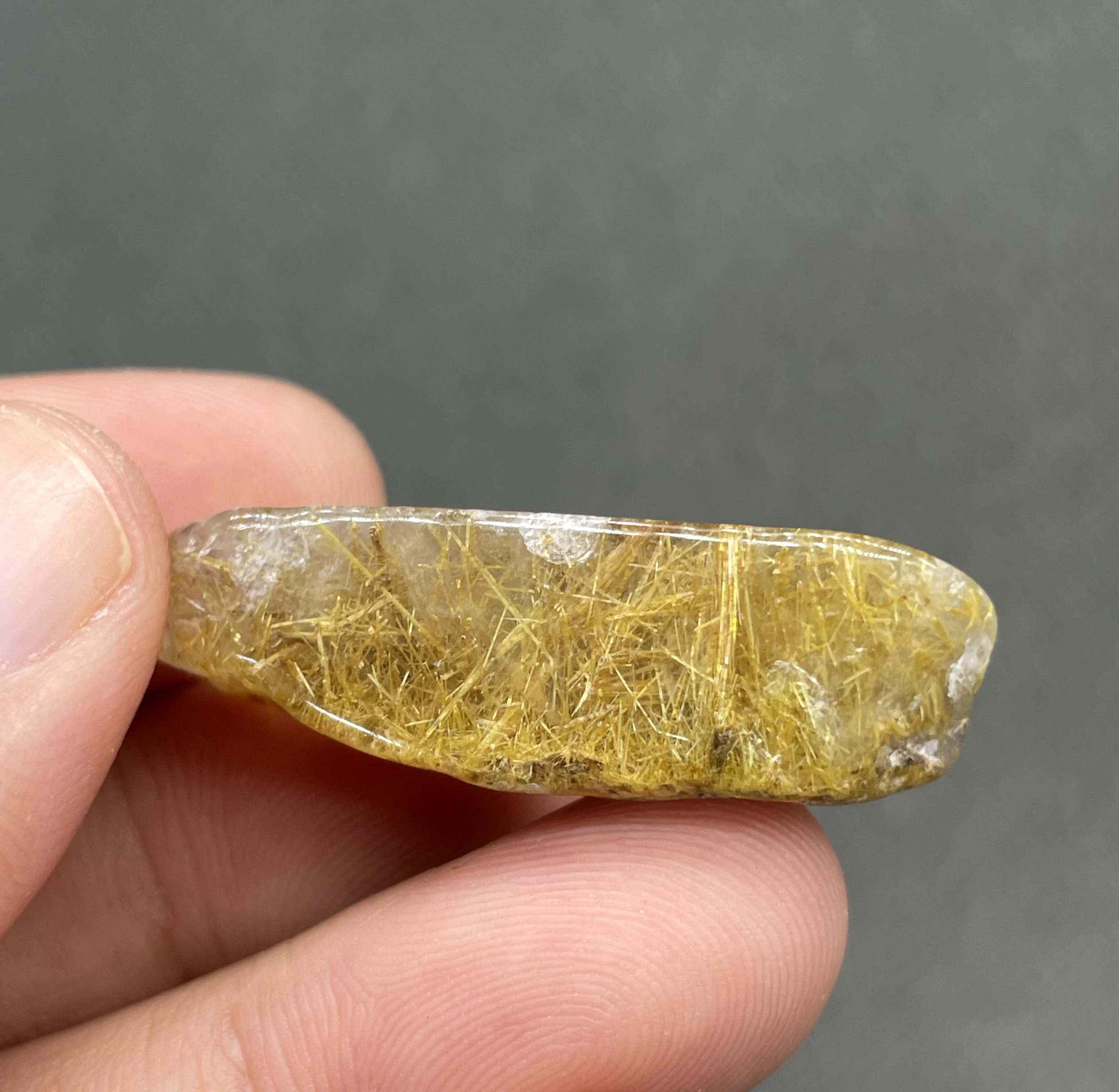 BEST! 6g Natural Brazil Gold Rutilated Quartz Hair Crystal Mineral Specimen Ore Crystal Rock stones and crystals quartz