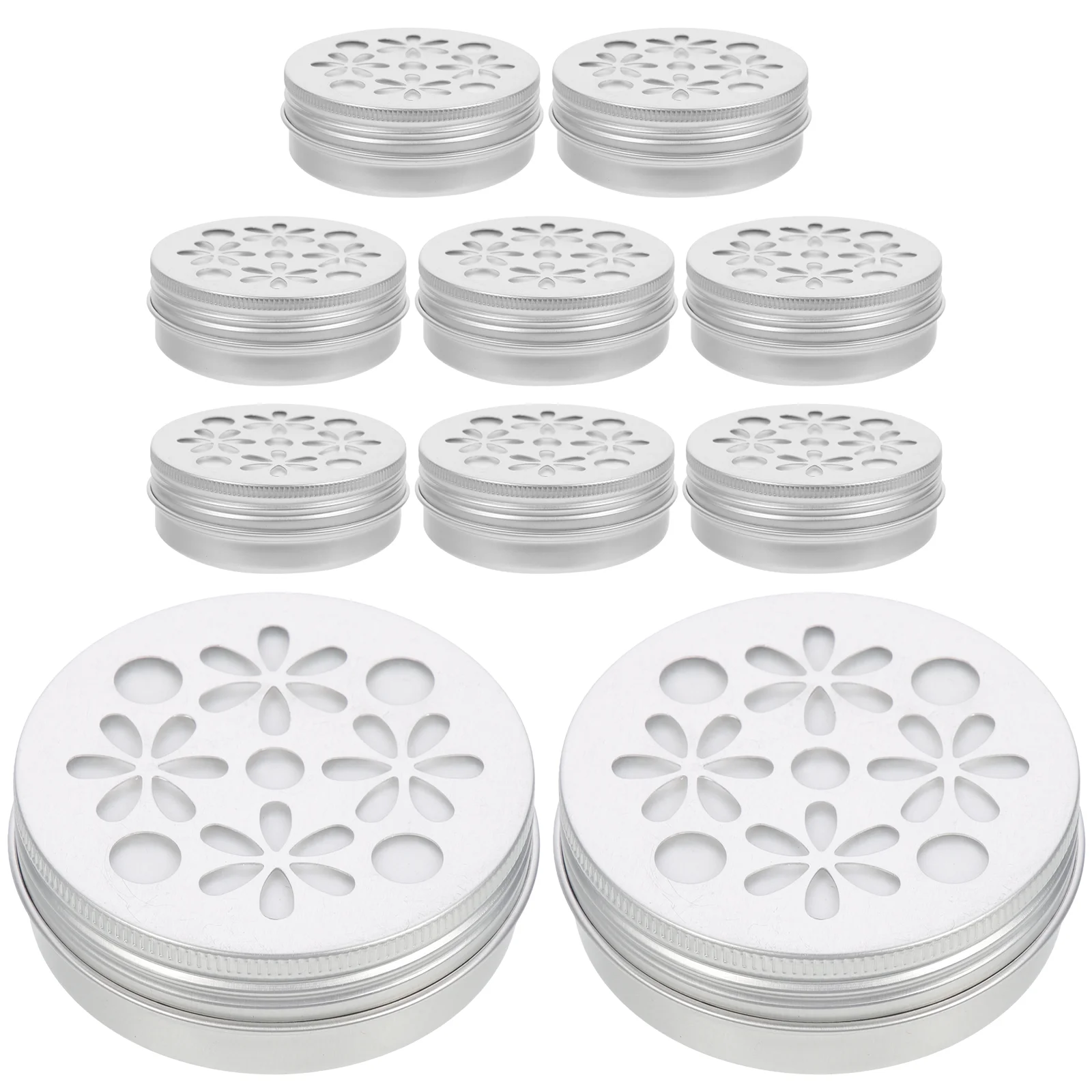 10 Pcs Hollow Threaded Aluminum Box Scent Training for Dogs Toy Supplies Diffusers Home Essential Oil Aluminium Boxes