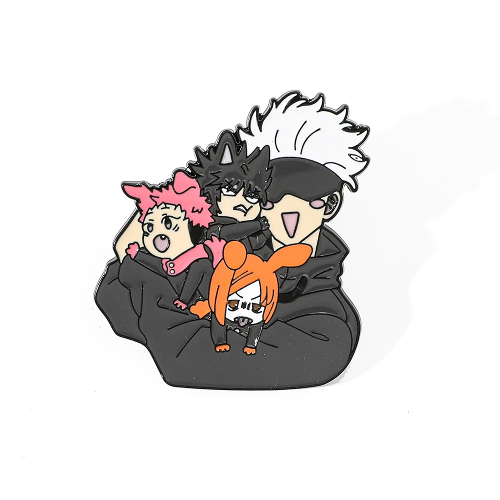 1 Pc ​​Jujutsu Kaisen​​ Brooch​​ Cartoon Gojo Satoru Fashion Enamel Pin Metal Badge Jewelry Clothing Backpack Accessories Gift