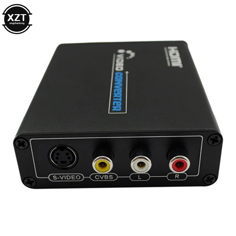 HDMI to AV S-Video CVBS Video Converter to SVIDEO+S VIDEO Switcher Adaptor HD 3RCA PAL/NTSC Switch for TV PC Blue-Ray DVD