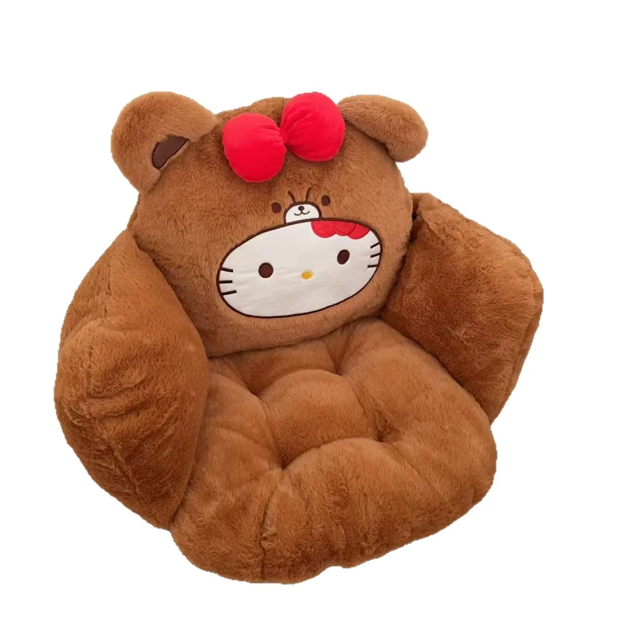 CUte Sanrio Winter Warm Hello Kitty My Melody Pluche Stoelkussen Zacht Cartoon Zitkussen Zitkussen Schattig Bureaustoelkussen