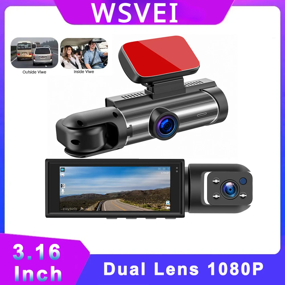 With WiFi Dashcam Car Loop Record Front Camera for Car 170 Degree Wide Angle Black Box Motion Detection Dash Cam 1080p G-Sensor