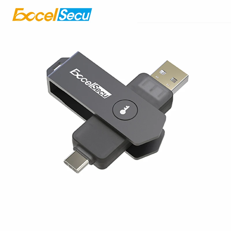 Excelsecu FIDO2 NFC Security Key Cryptography Passwordless Two-factor Authentication Portable Durable Standard Hid Device