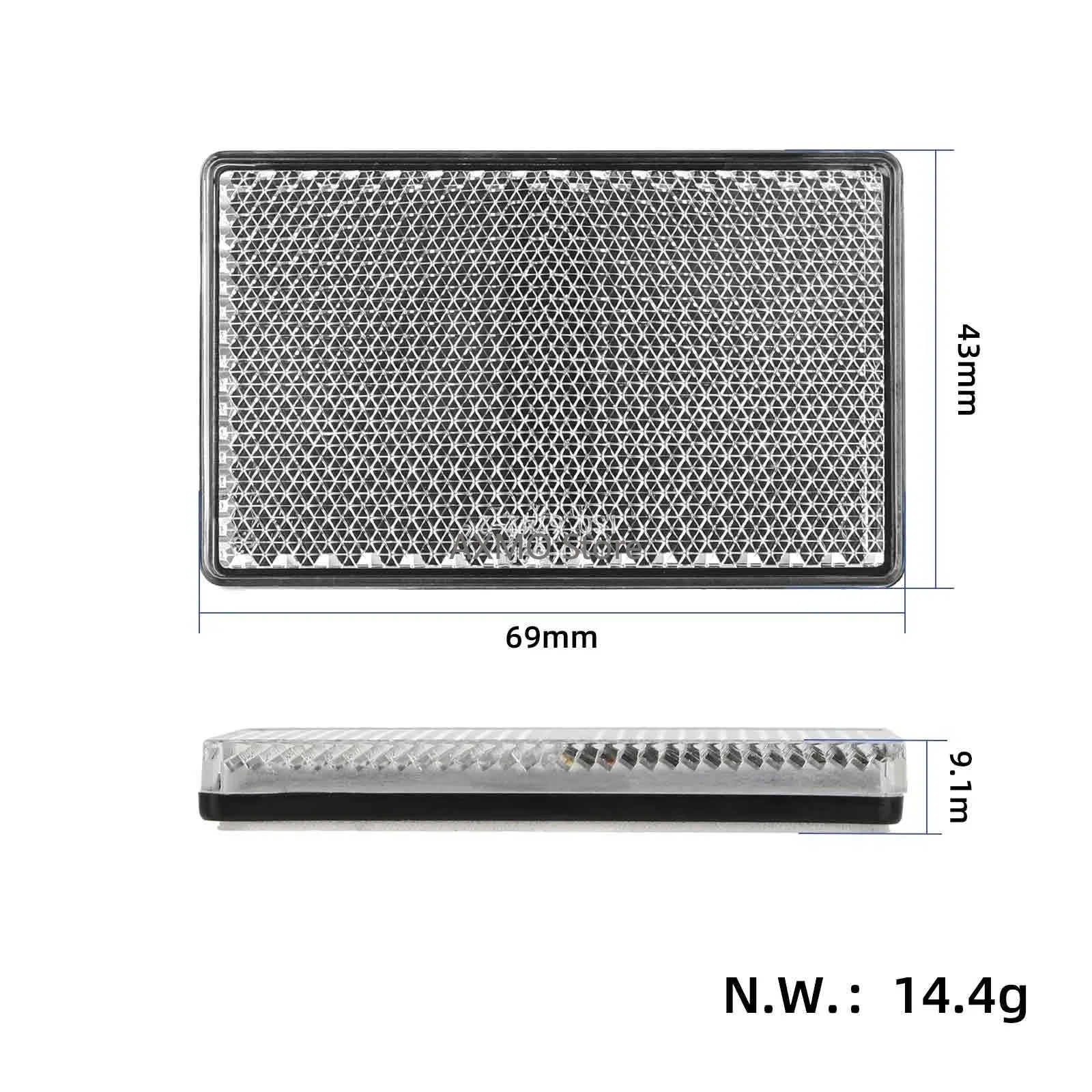 

Rectangular Reflective Strips KukirinG2/G4 Self Adhesive Safety Reflector for Electric scooter Bags Dark Conditions
