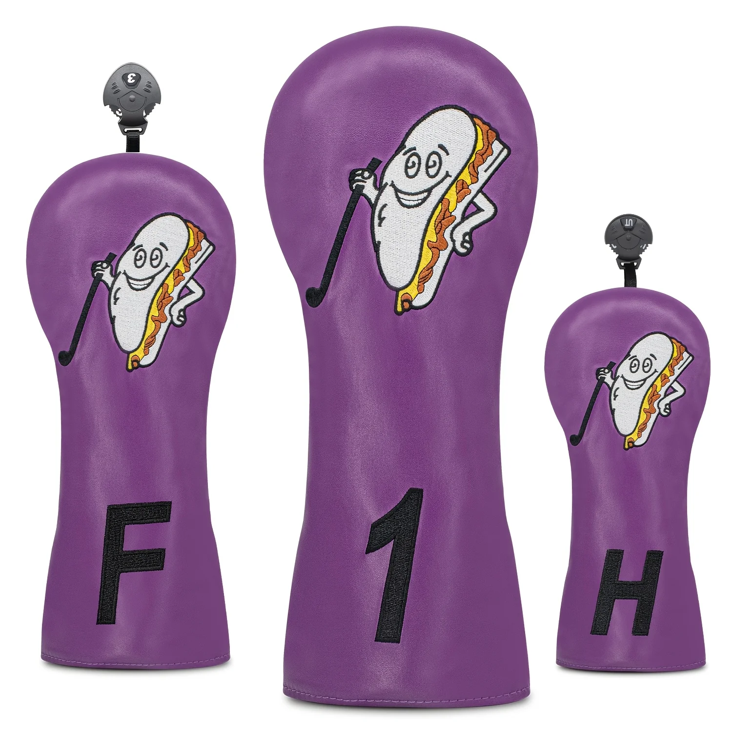 Golf-Schlägerhauben im Wurstball-Spiel-Design, lustige Driver-Schlägerhaube – geeignet für Outdoor-Enthusiasten, Männer und Frauen