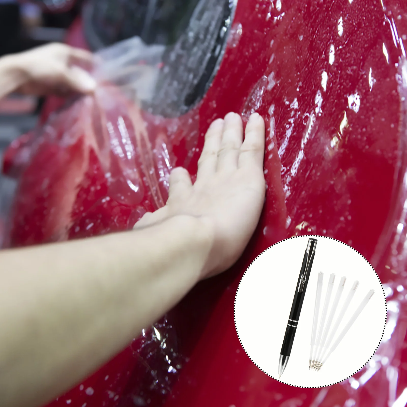 

Retractable Air Release Pen 1Set Vinyl Bubble Removal Tool Compact Lightweight for Car Vinyl Film Installation Projects