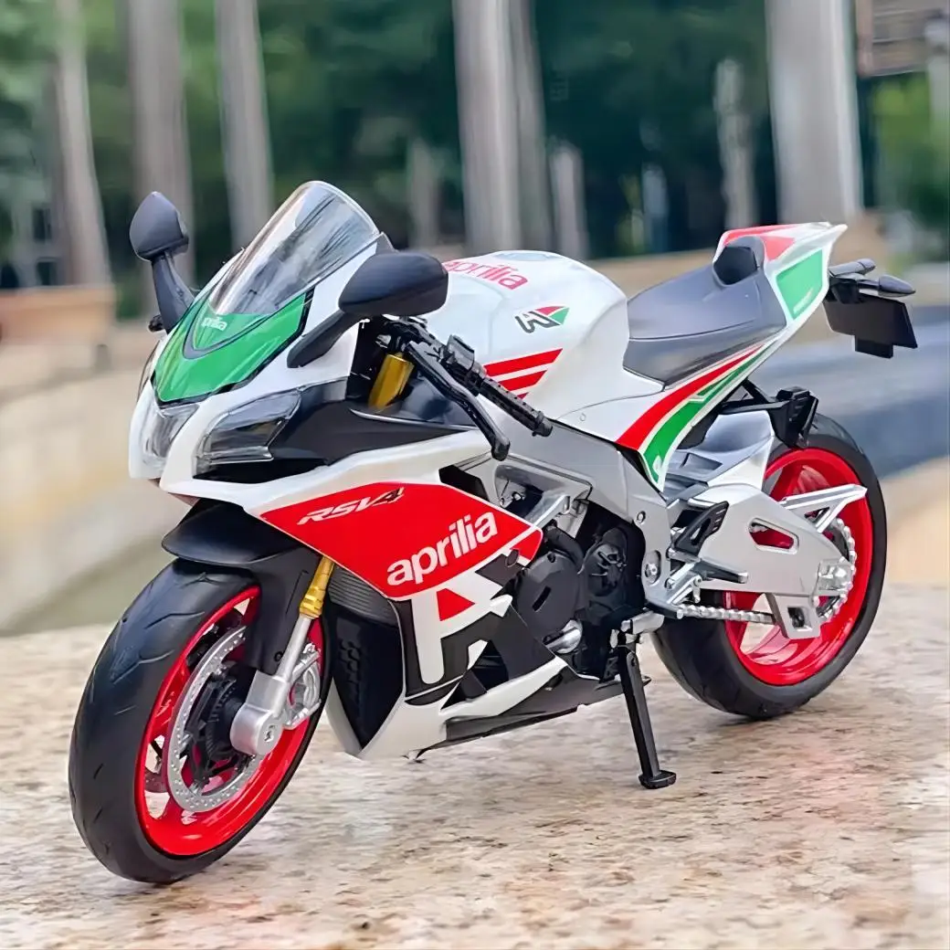 1/12 Aprilia RSV4 RR1000 Alloy Motorcycle Model Toy Car Diecast Metal High Simulation Heavy Motorbike ModelsCollectible Boy Gift