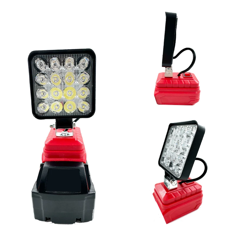 Emergency LED Work Light for Milwaukee 18V Li-ion Battery Super Bright Jobsite Light Portable Handheld Flashlight Flood Lights