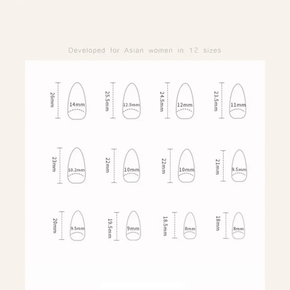 30 stks Lange Amandel Kunstnagels Franse Cat Eye Gradiënt Lijn Druk op Nagels Liefde Hart Cherry Fonkelende Parel Nep Nials DIY