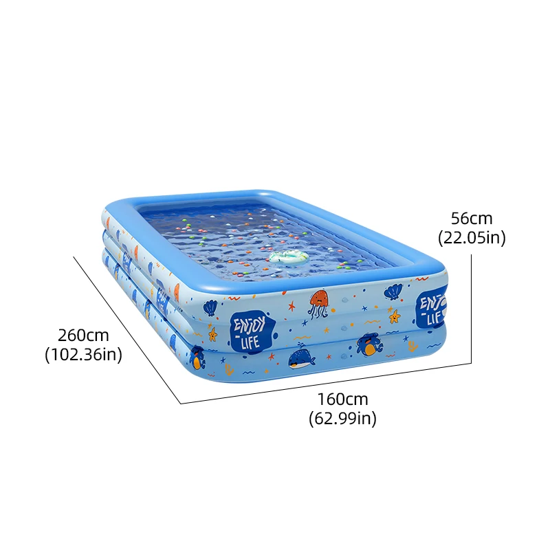 Large Inflatable Swimming Pool 1.5m, 1.8m, 2.1m,2,6m Frame Family Pool Outdoor Party Adult Water Games