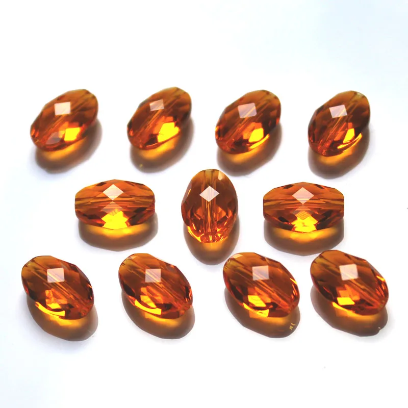 StreBelle AAA Multi Colors 11*8mm DIY Glass Oval Beads Fit for Bracelets Necklaces European Fashion Jewelry Making 50pcs/Lot