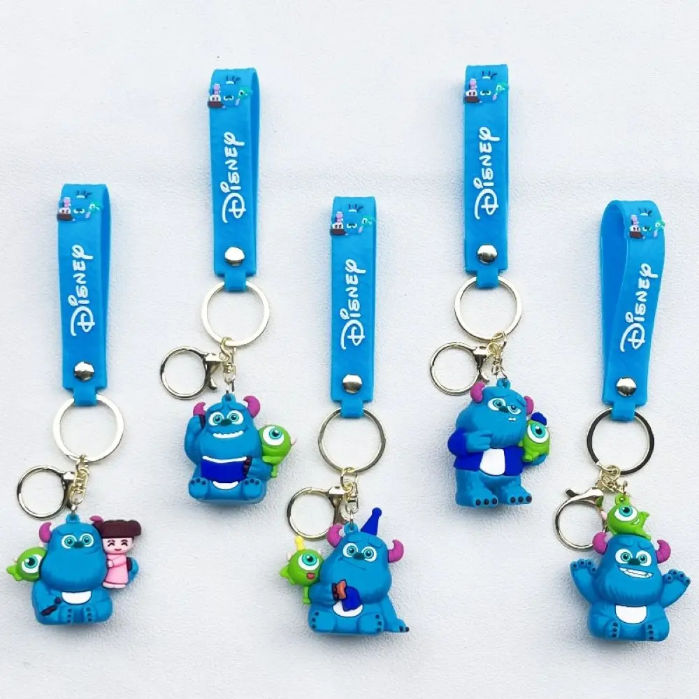 MINISO Disney Monster Academy Mike Wazowski keychain Buzz Lightyear Woody action figure keychain toy gift for children