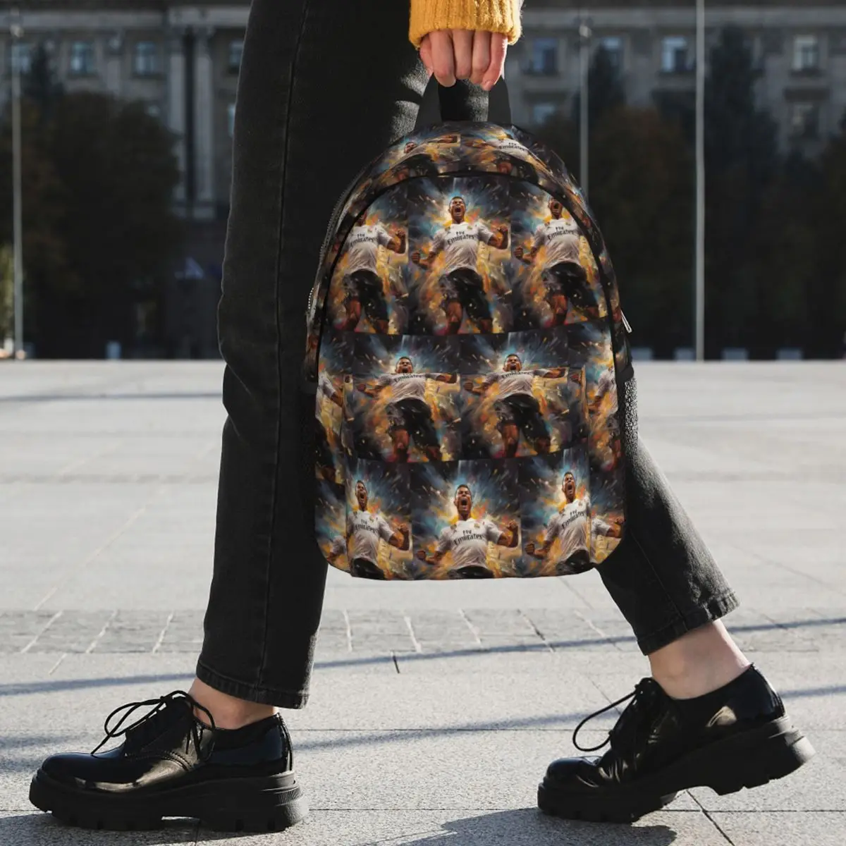 Cristiano Ronaldo Jumps Backpack Student BookBag Boys Girls School Bag Laptop Shoulder Bags