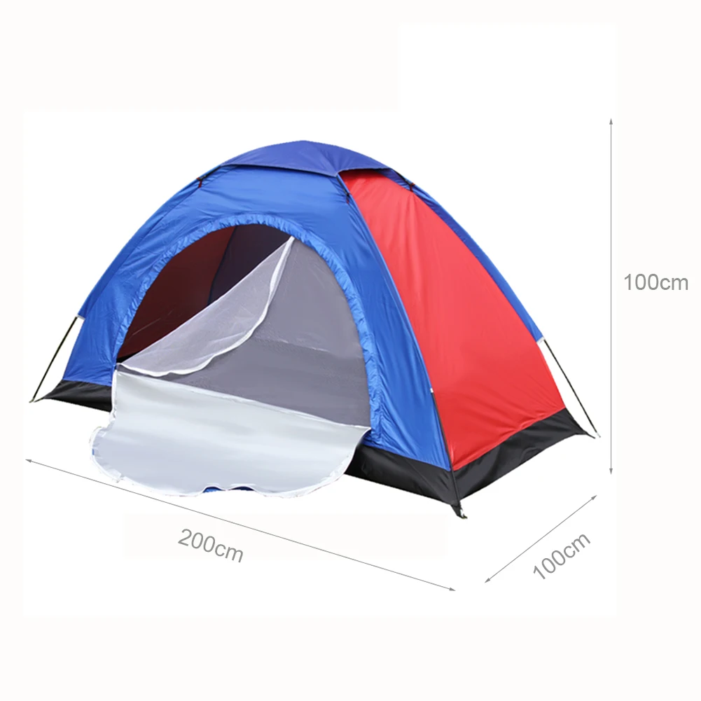 

2 Person Tent Beach Trips Hiking With Single Layer Door Compact Outdoor Oxford Cloth 170T PU Polyester New Practical