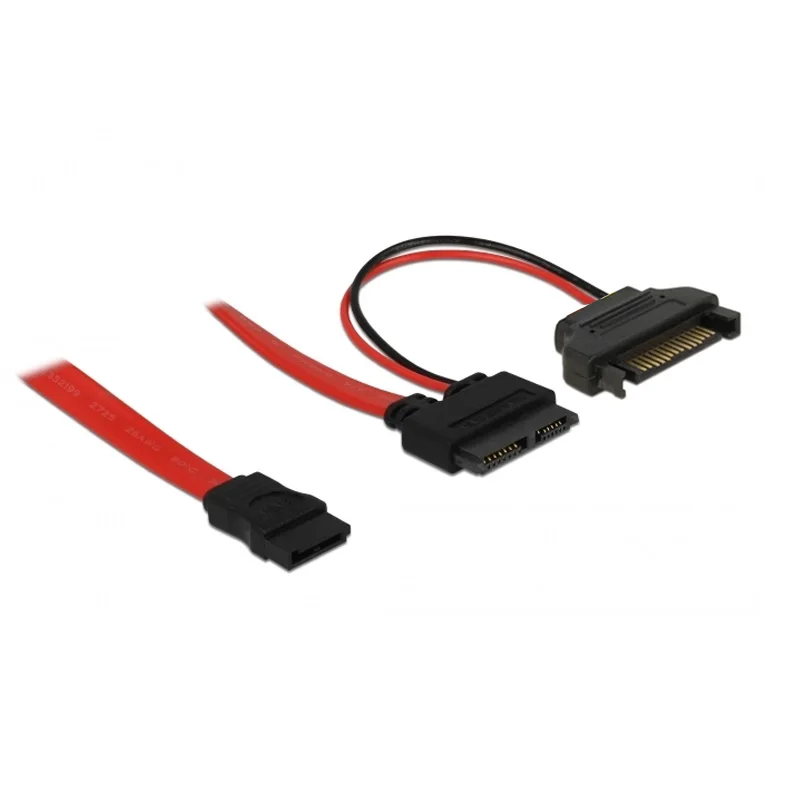 50 Cm Slim Sata Vrouwelijke Sata 7 Pin + Sata 15 Pin 5 V Kabel Gebruikt Voor Het Aansluiten Van Apparaten Met slim Sata Poort, cd/Dvd Drives.