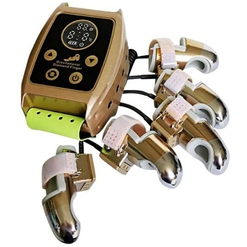 

1 Piece Radio Frequency Microcurrent Golden Finger RF EMS Beauty Machine Face Lifting Body Massager Gold Alloy+Silicone