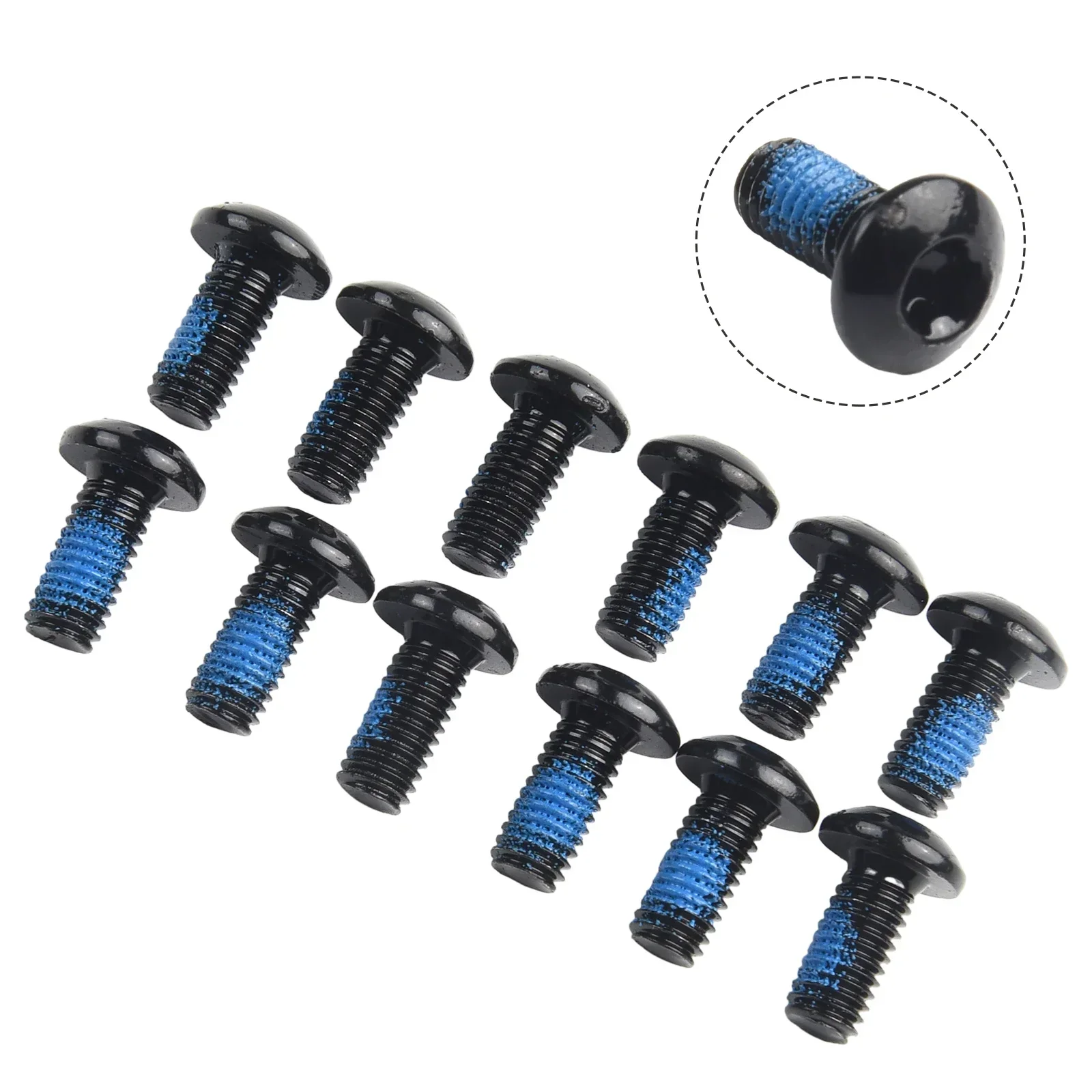 

High quality materials Bike Disc Brake Fixing Screws T25 Head MTB Road Black Electric Black Plum blossom head 12 Pack