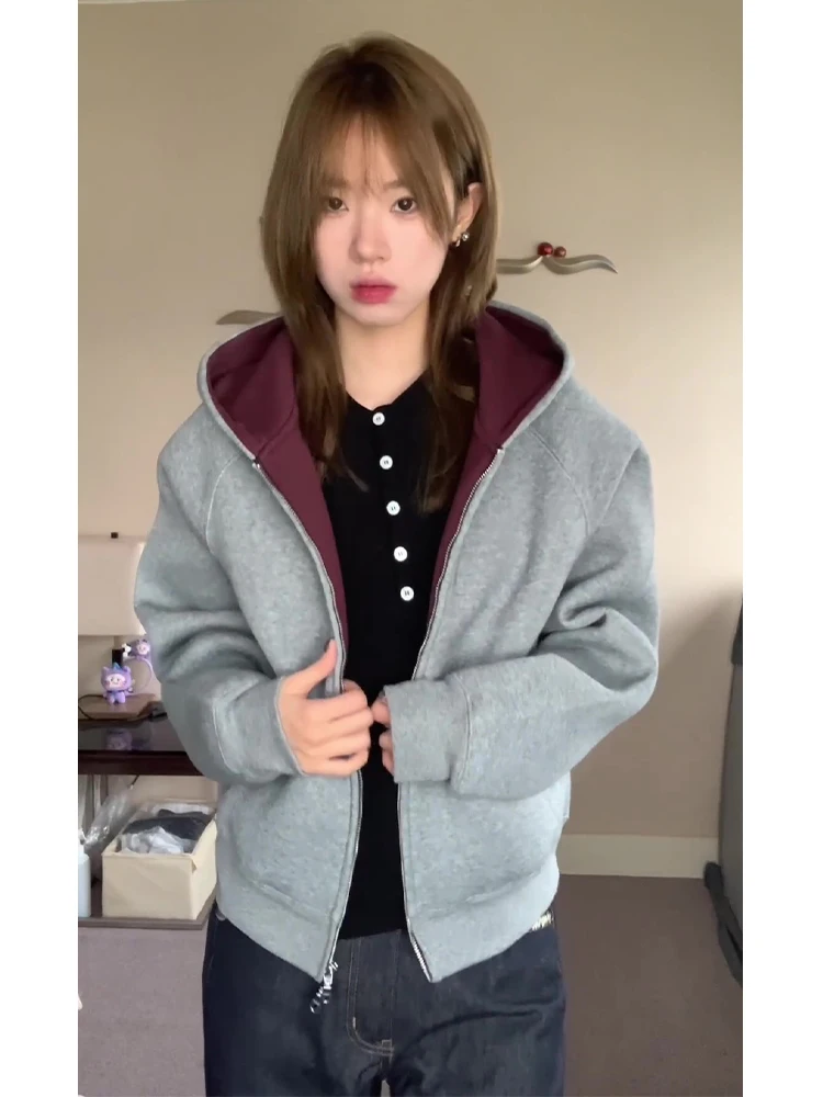 

Весенняя мужская куртка-кардиган в американском уличном стиле, свободного кроя, с капюшоном, на молнии, удобная, с длинными рукавами, повседневная, цветная