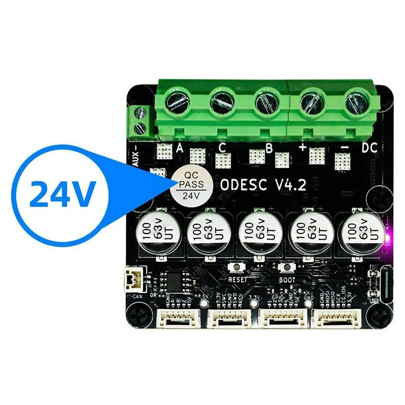 ODESC V4.2 8-24V Single-Drive High-Current High-Precision Brushless Servo Motor Controller, Based On Odrive3.6 Upgrade