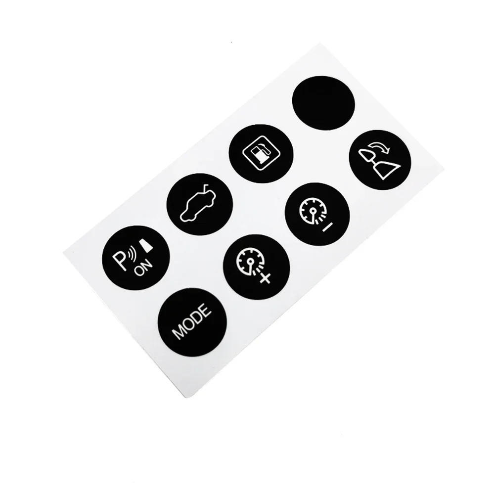 Parking Sticker Cruise Button Decal Black Overlay High-grade Vinyl Reduced Light Penetration Illuminated Lettering