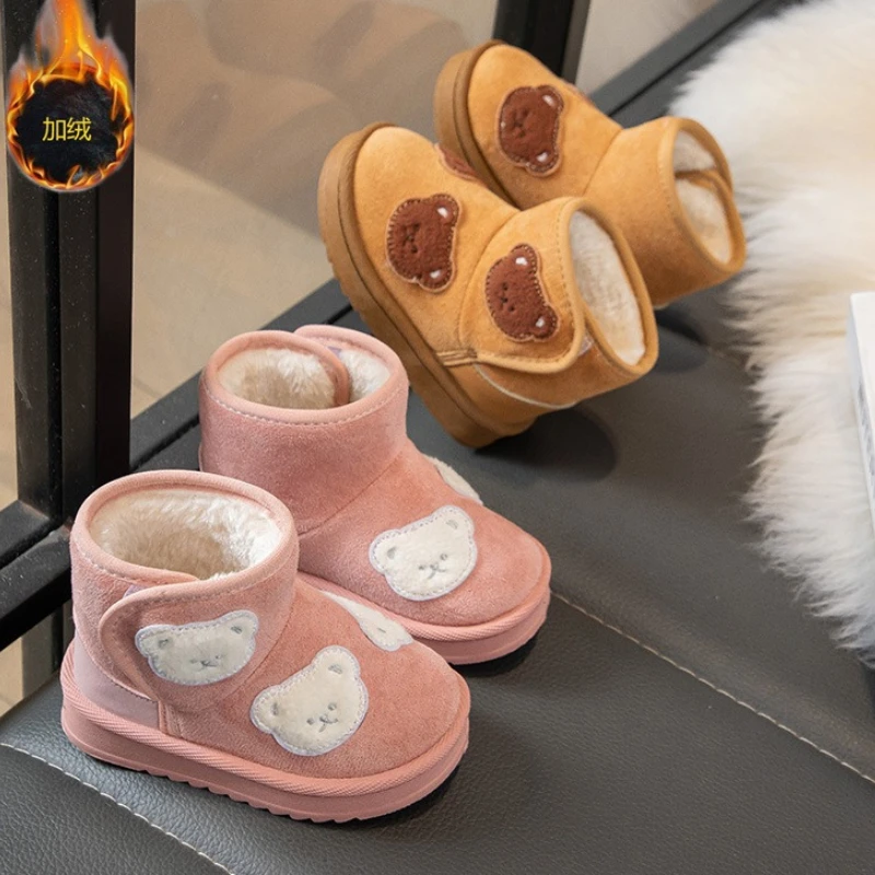 

Winter childboot2025winter new Korean version child flatshot retro girls anti slip warmboots girl fashionaboots child shortboot