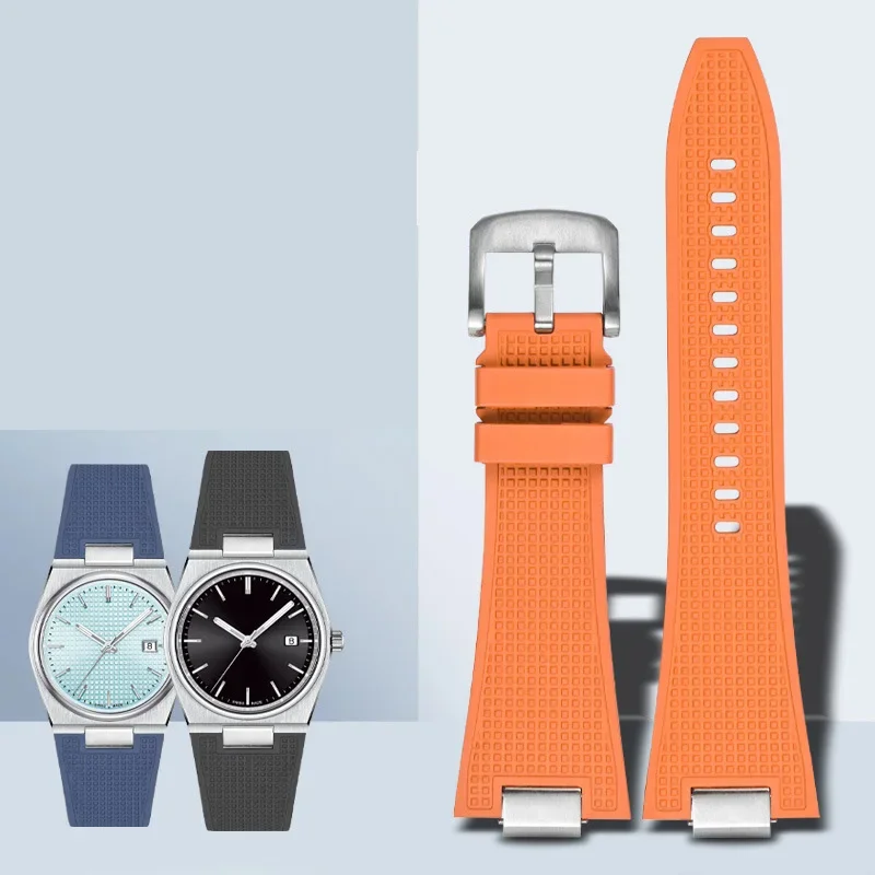 

Быстросъемный силиконовый ремешок 27 мм для Tissot PRX T137.407 T137.410, высококачественный ремешок для часов из фторкаучука, мужской браслет