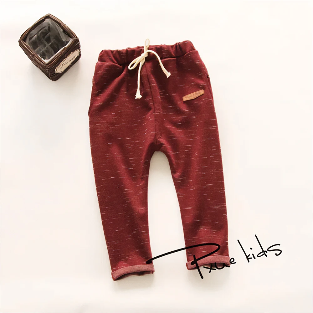 New arrivals Boys Cotton Sports Pants, Children Boy Casual Pants Fashion Spring Autumn Baby Solid Color Loose Pant Clothes 0-4Y