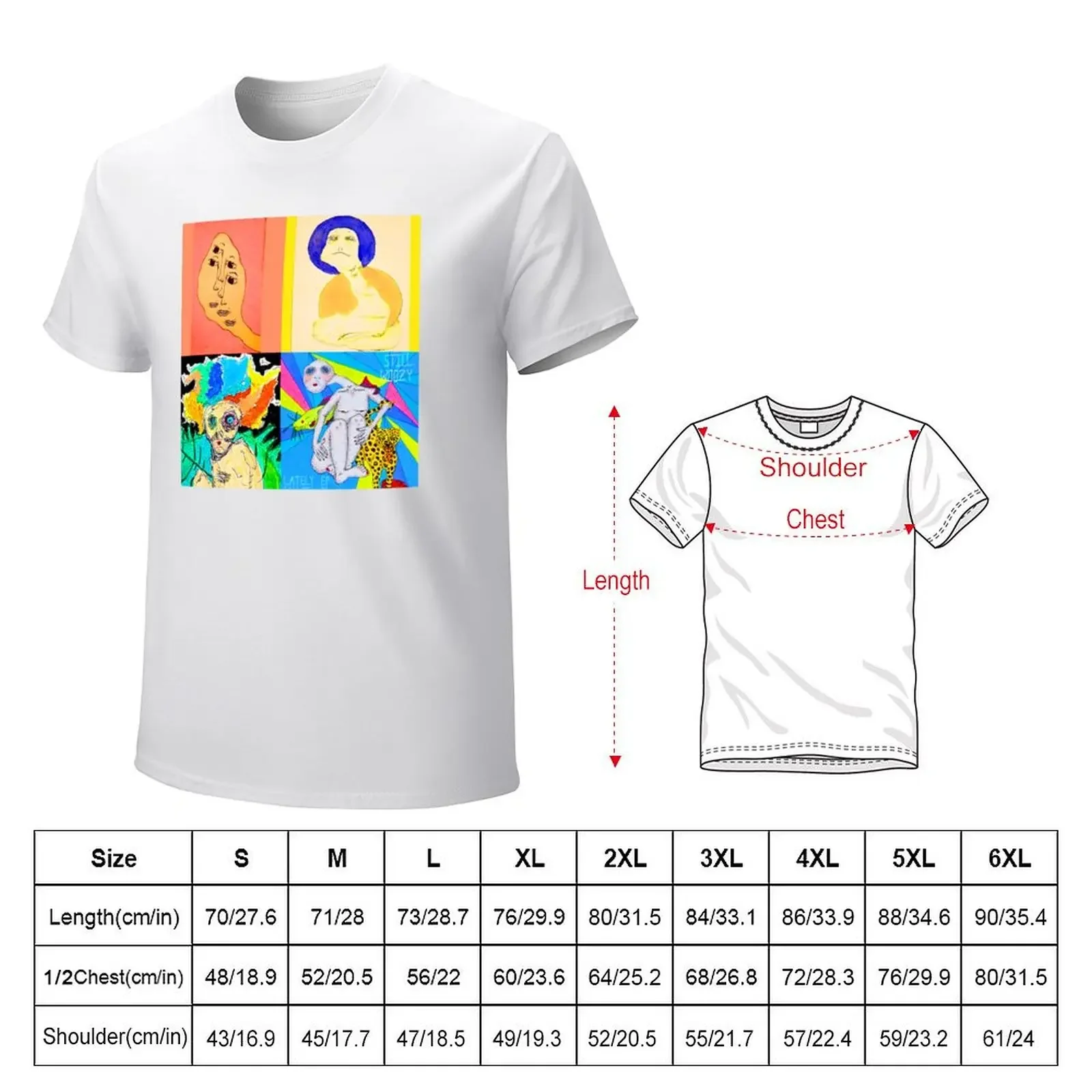 still woozy T-shirt boys whites Short sleeve tee korean fashion mens graphic t-shirts anime