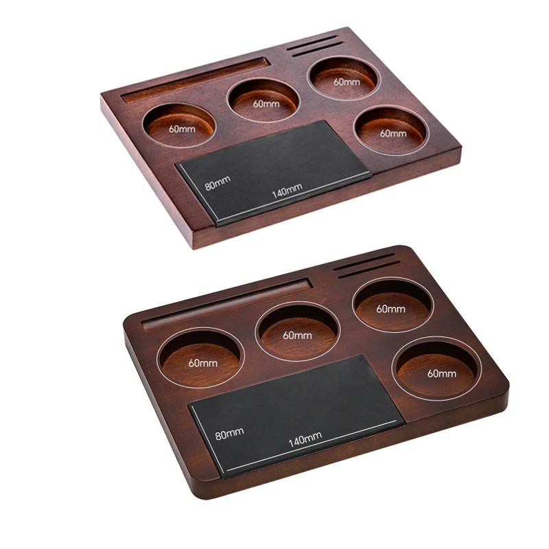 

Multi-functional Powder Press Solid Wood Powder Press Seat Set Coffee Workbench Handle Accessory Storage Board
