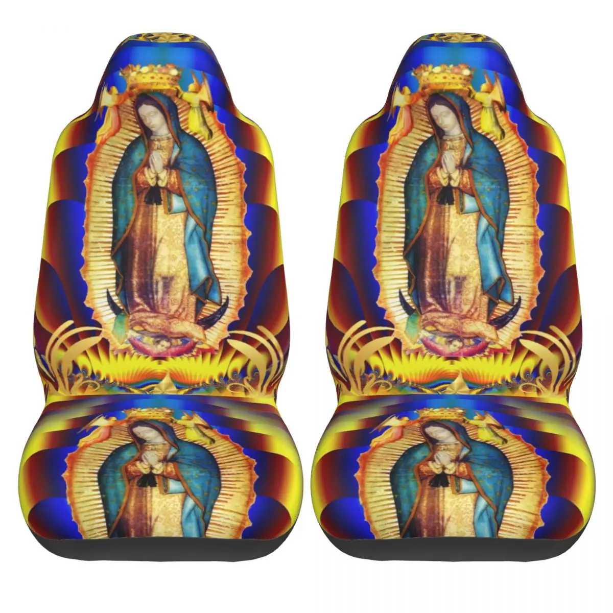 Our Lady Of Guadalupe Virgin Mary Universal Car Seat Cover Waterproof For SUV Car Seats Covers Polyester Hunting