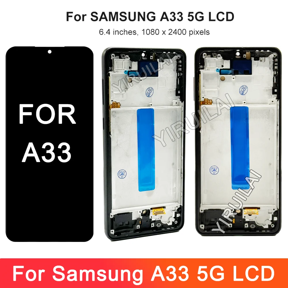 OLED for Samsung Galaxy A33 5G LCD Display Touch Screen Digitizer Assembly Panel For Samsung A33 5G A336 A336E A336B A336M A3360