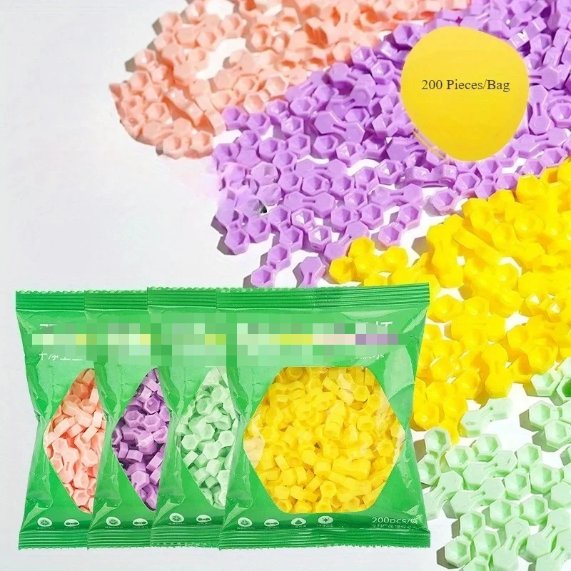 200Pcs Eyelash Extension Glue Cup 2 Hole Honeycomb Tattoo Ink Pigment Holder Container Grafting Eyelashes Auxiliary Makeup Tool