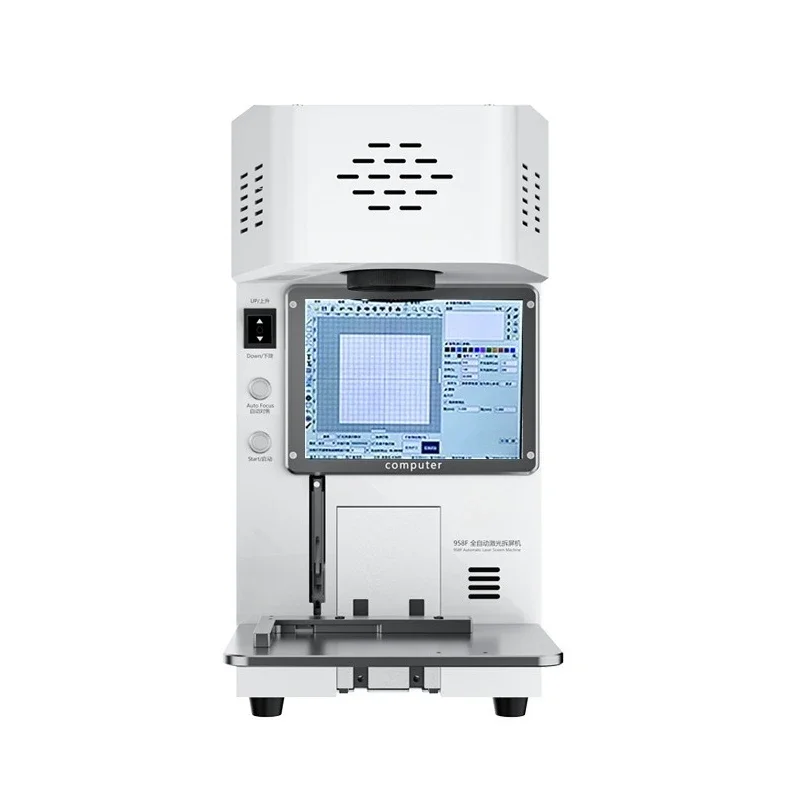 

958F Small Intelligent Laser Screen Removal Marking Machine 20W Optical Fiber Built-in Smoker Back Cover Glass Separator