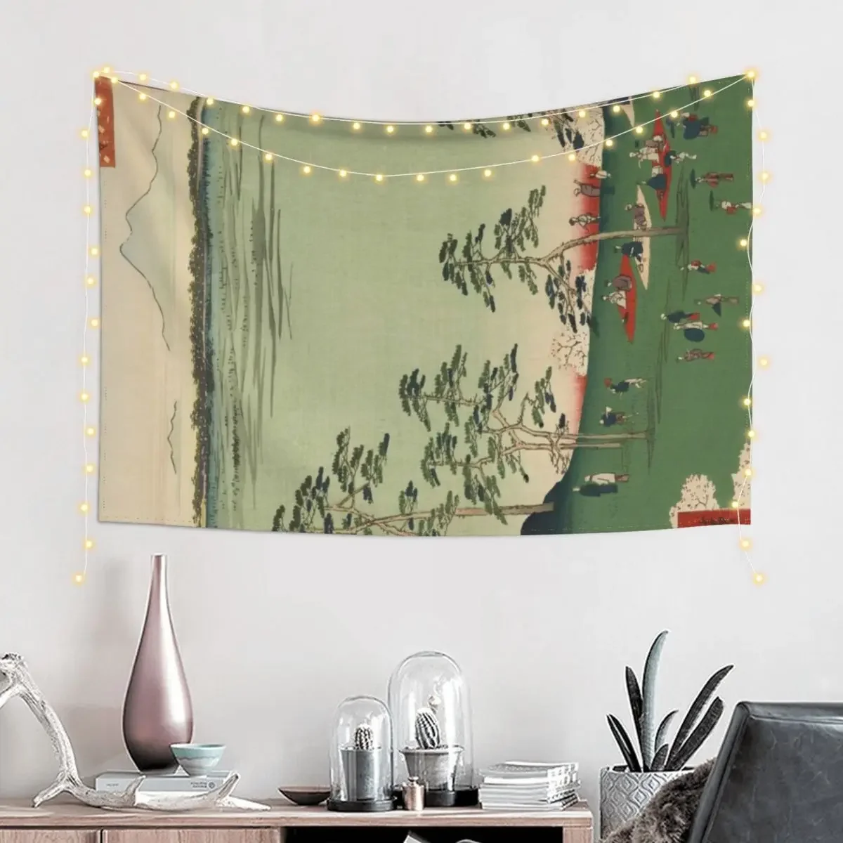 Spring Trees Mountain Ukiyo-e Japanese Art Tapestry Decor For Bedroom Japanese Room Decor Tapestry