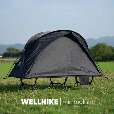 WELLHIKE 야외 Cloudchase 단일 시즌 텐트 경량 캠핑 접이식 마칭 침대 보관 가방 하이킹 필수 장비