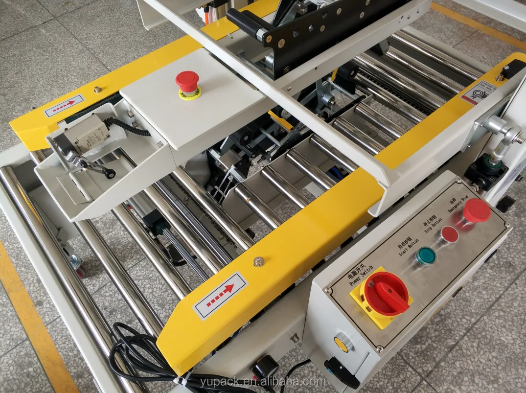 Heavy Duty Semi Automatic Carton Sealing Machine Case Sealer With Left And Right Drive