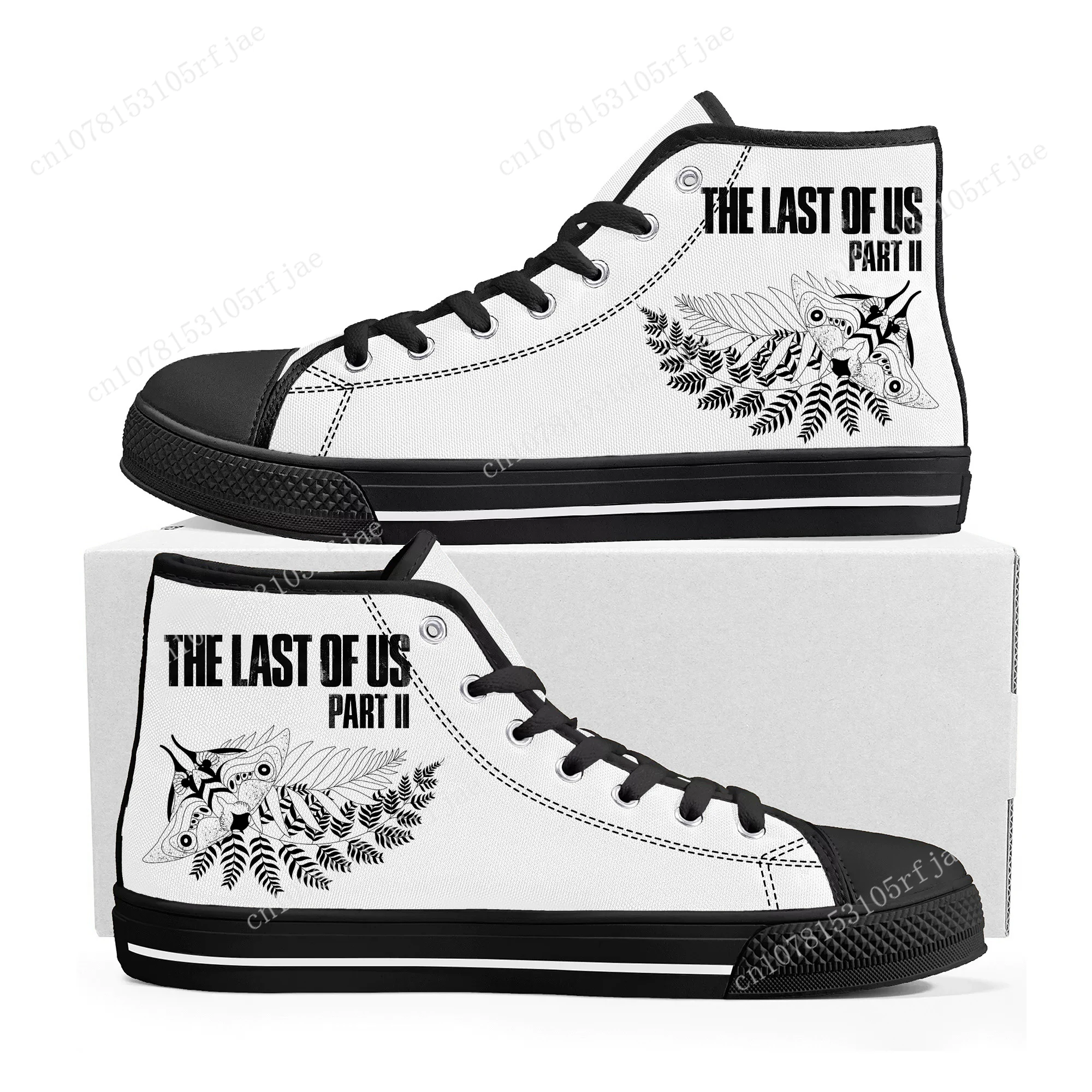 

The Last of US Part II High Top Sneakers Cartoon Game Mens Womens Fashion High Quality Canvas Sneaker Custom Built Couple Shoes