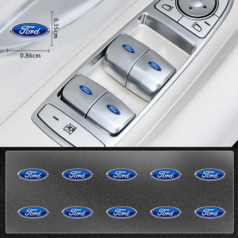 Car Center Console Auto Key Camera Mobilephone Mini Decorative Sticker For Ford Focus 2 3 4 MK1 MK2 3 Fiesta Mondeo Escape Kuga