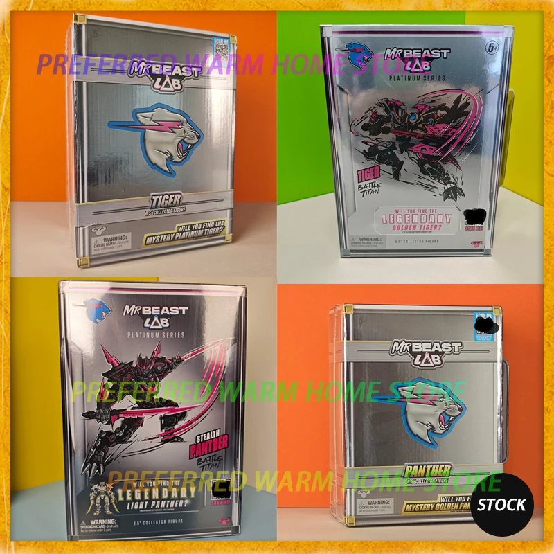 В наличии: Оригинальная коллекционная фигурка Moose Mr.Beast Lab Mutators Tiger/Stealth Panther Battle Titan 6.5' (слепая коробка)